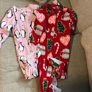 2t fleece footie pajamas